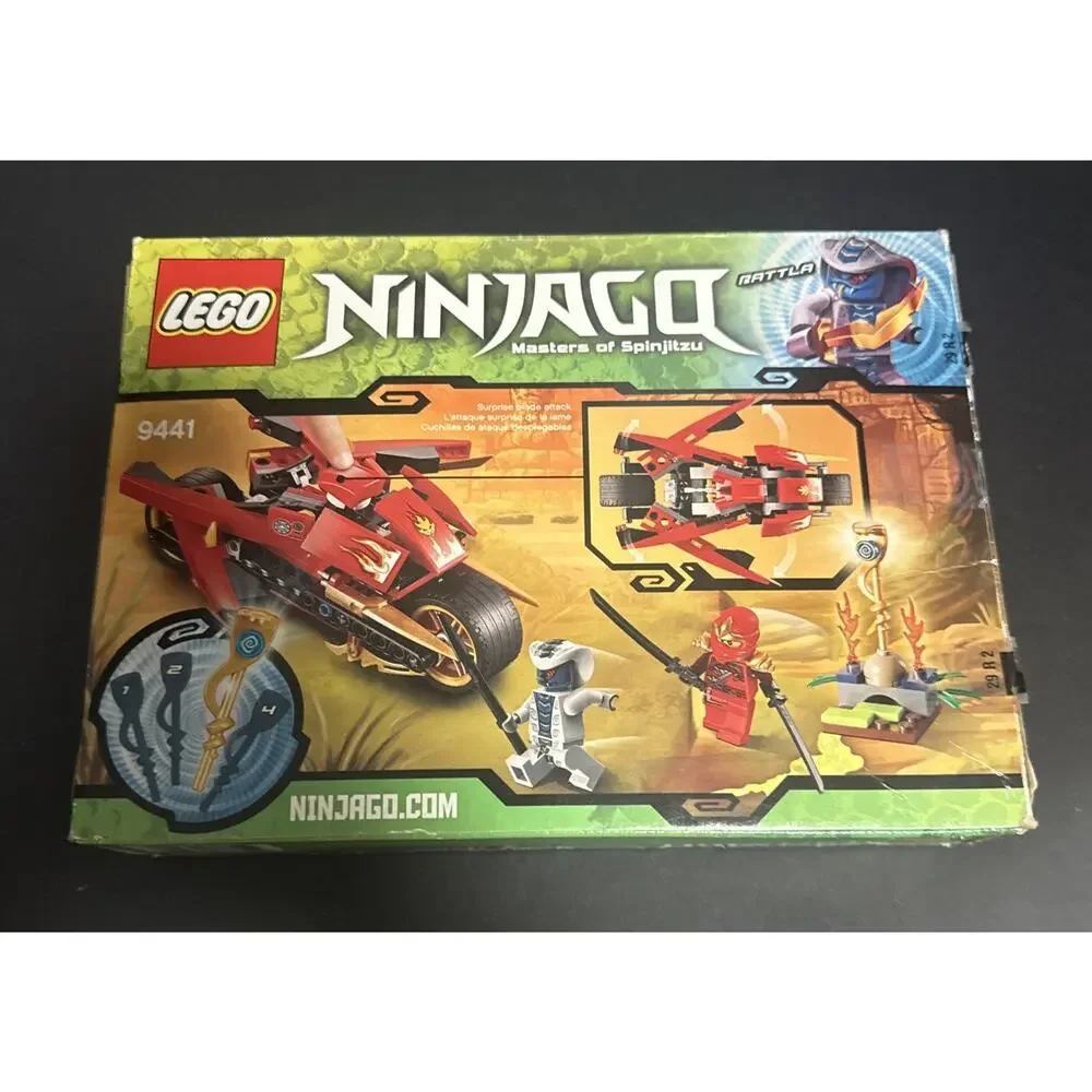 Lego Ninjago 9441 Kai's Blade Cycle Minifigures Instructions Box 100% Complete